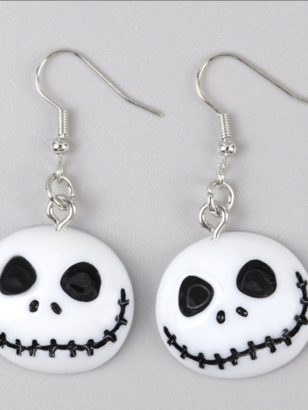 2 PAIRS Jack Skellington Nightmare Before Christmas Acrylic Resin Earrings-NEW!